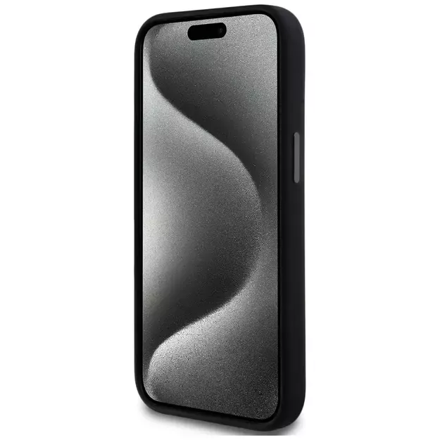 DKNY Liquid Silicone Small Metal Logo MagSafe Case for iPhone 14/15/13 - Black 4