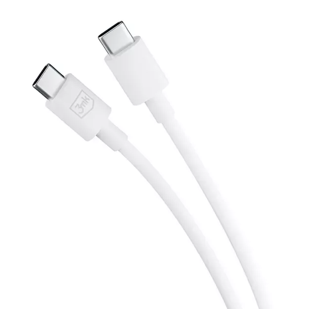 3mk Hyper Cable USB-C / USB-C 100W 1.2m - white 3