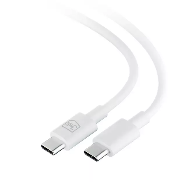 3mk Hyper Cable USB-C / USB-C 100W 1.2m - white 1