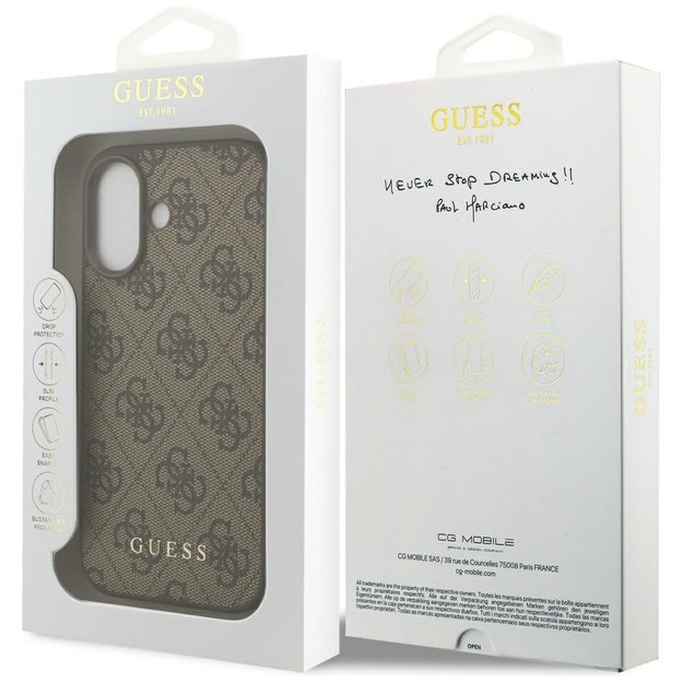 Guess 4G Classic Case for iPhone 17 - Brown 7