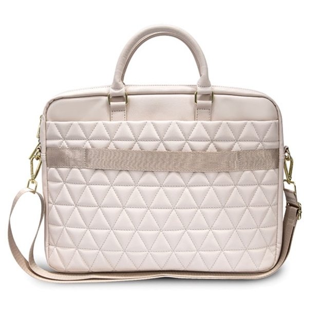 Guess Quilted bag for a 16&quot  laptop - pink 2