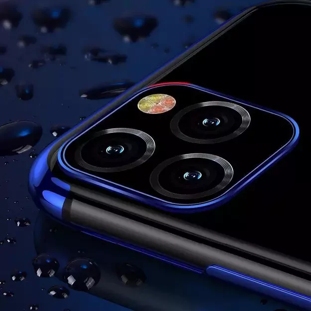 Clear Color case gel cover case with metallic frame Xiaomi Redmi Note 11 Pro 5G / 11 Pro blue 11