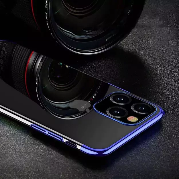 Clear Color case gel cover case with metallic frame Xiaomi Redmi Note 11 Pro 5G / 11 Pro blue 10