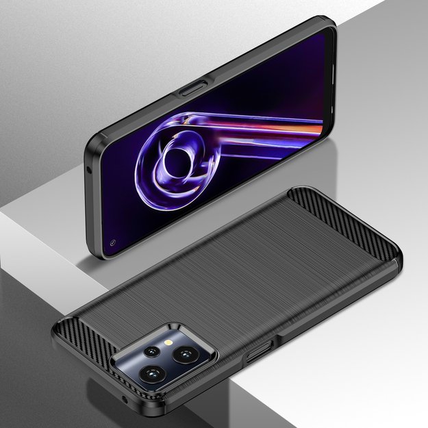 Carbon Case Flexible Cover Realme 9 Pro black 13