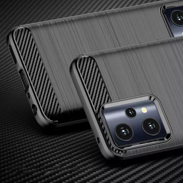Carbon Case Flexible Cover Realme 9 Pro black 1