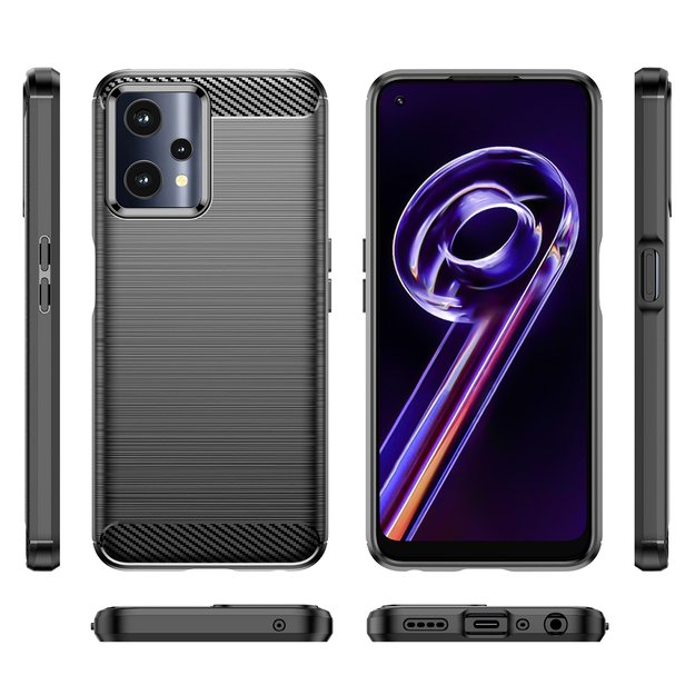 Carbon Case Flexible Cover Realme 9 Pro black 14
