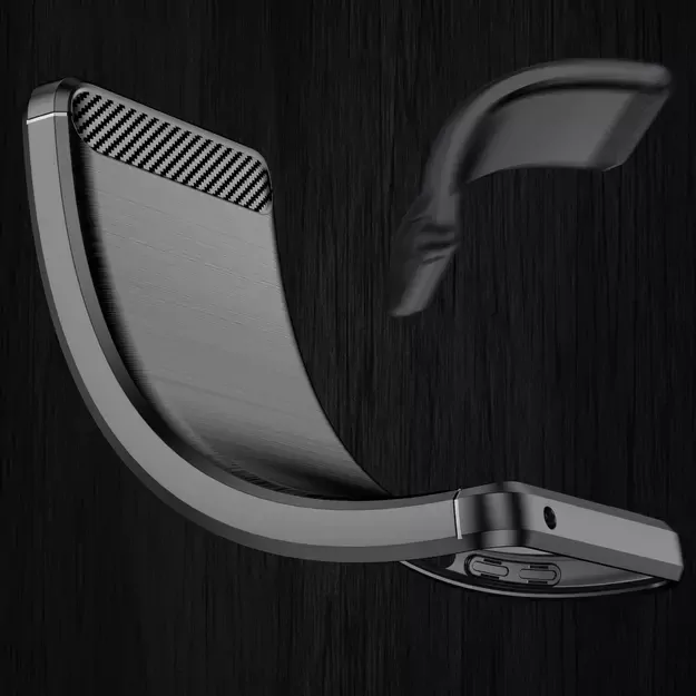 Carbon Case Flexible Cover Realme 9 Pro black 7