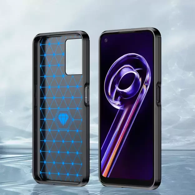 Carbon Case Flexible Cover Realme 9 Pro black 3
