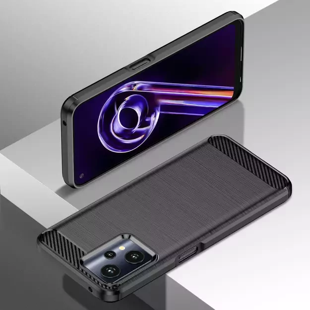 Carbon Case Flexible Cover Realme 9 Pro black 5