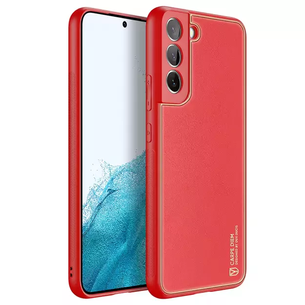 Dux Ducis Yolo elegant cover made of ecological leather for Samsung Galaxy S22 + (S22 Plus) red 2