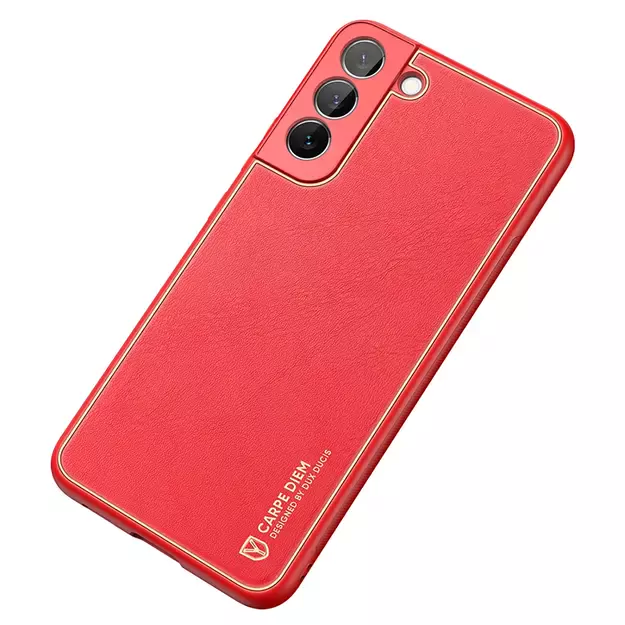 Dux Ducis Yolo elegant cover made of ecological leather for Samsung Galaxy S22 + (S22 Plus) red 3