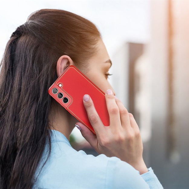 Dux Ducis Yolo elegant cover made of ecological leather for Samsung Galaxy S22 + (S22 Plus) red 31