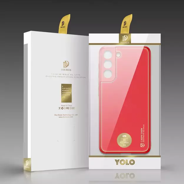 Dux Ducis Yolo elegant cover made of ecological leather for Samsung Galaxy S22 + (S22 Plus) red 4