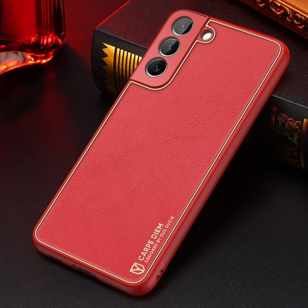 Dux Ducis Yolo elegant cover made of ecological leather for Samsung Galaxy S22 + (S22 Plus) red 28