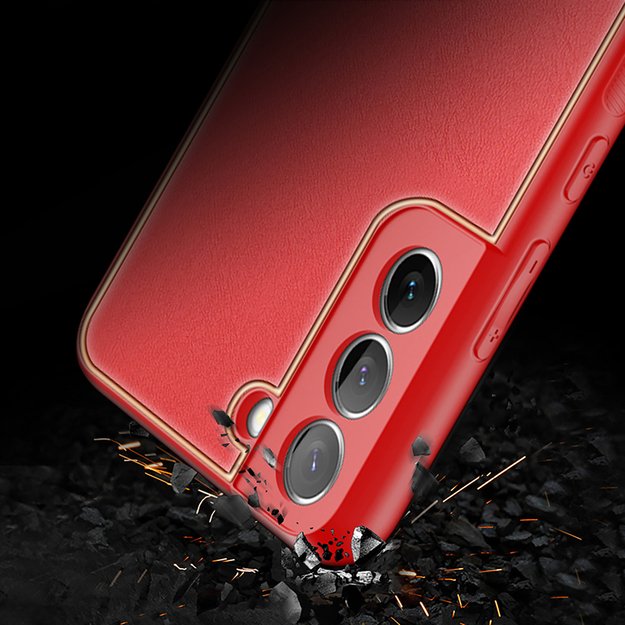 Dux Ducis Yolo elegant cover made of ecological leather for Samsung Galaxy S22 + (S22 Plus) red 29