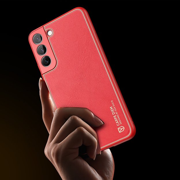 Dux Ducis Yolo elegant cover made of ecological leather for Samsung Galaxy S22 + (S22 Plus) red 26