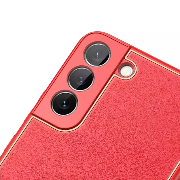Dux Ducis Yolo elegant cover made of ecological leather for Samsung Galaxy S22 + (S22 Plus) red 5