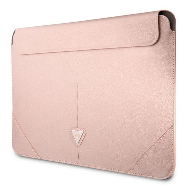 Guess Saffiano Triangle Logo case for a 14&quot  laptop - pink 4