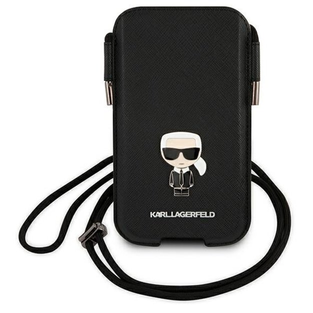 Karl Lagerfeld Torebka KLHCP12MOPHKMK 6,1  czarny/black hardcase Saffiano Ikonik Karl s 2