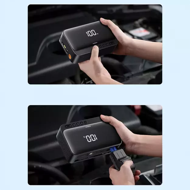 Jump starter Baseus Super Energy BS-CH013 4in1 600A with flashlight / powerbank 6000mAh / compressor - black 13