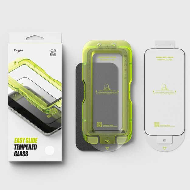 Ringke Easy Slide 2-pack tempered glass for iPhone 17 Pro Max - black 5