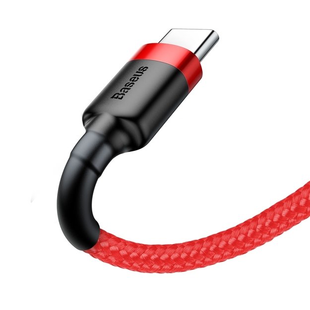 Baseus Cafule Cable durable nylon cable USB / USB-C QC3.0 2A 2M red (CATKLF-C09) 1