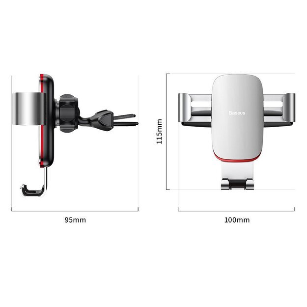 Baseus Metal Age Gravity Car Mount Metal Gravity Car Mount for CD Slot Black (SUYL-J01) 16