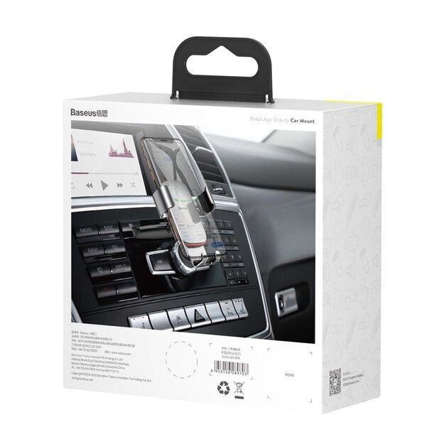 Baseus Metal Age Gravity Car Mount Metal Gravity Car Mount for CD Slot Black (SUYL-J01) 20