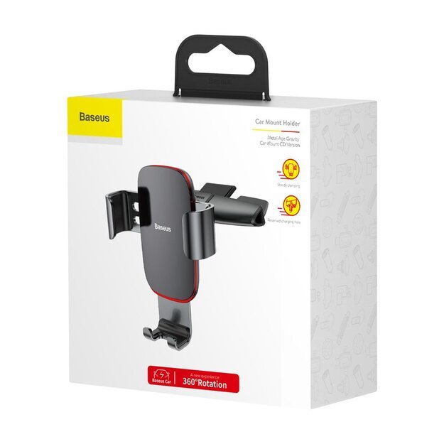 Baseus Metal Age Gravity Car Mount Metal Gravity Car Mount for CD Slot Black (SUYL-J01) 19