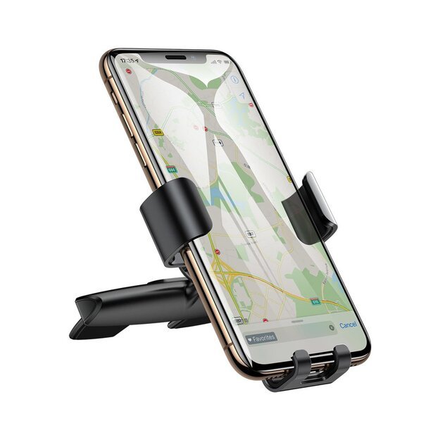 Baseus Metal Age Gravity Car Mount Metal Gravity Car Mount for CD Slot Black (SUYL-J01) 5