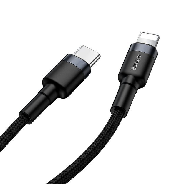 Baseus CATLKLF-G1 Lightning - USB-C PD QC cable 18W 480Mb/s 1m - black and gray 4