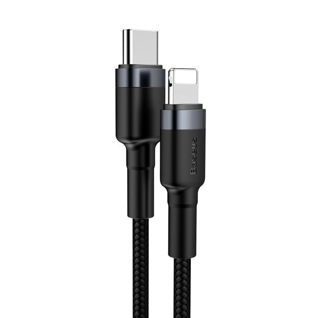 Baseus CATLKLF-G1 Lightning - USB-C PD QC cable 18W 480Mb/s 1m - black and gray 2