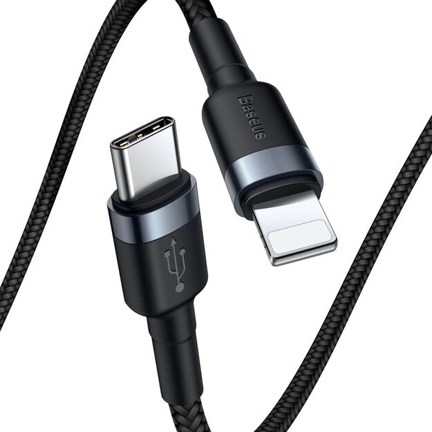 Baseus CATLKLF-G1 Lightning - USB-C PD QC cable 18W 480Mb/s 1m - black and gray 1