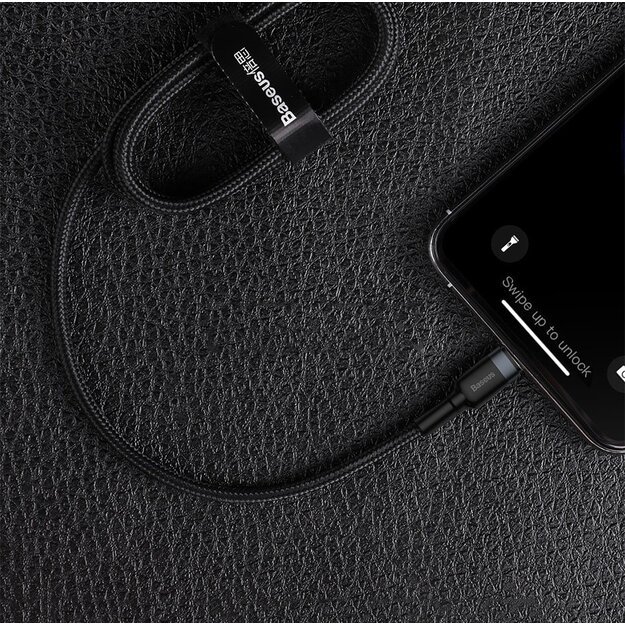 Baseus CATLKLF-G1 Lightning - USB-C PD QC cable 18W 480Mb/s 1m - black and gray 14