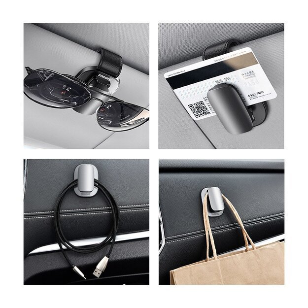 Baseus Car Holder Glasses Clip Silver (ACYJN-B0S) 15
