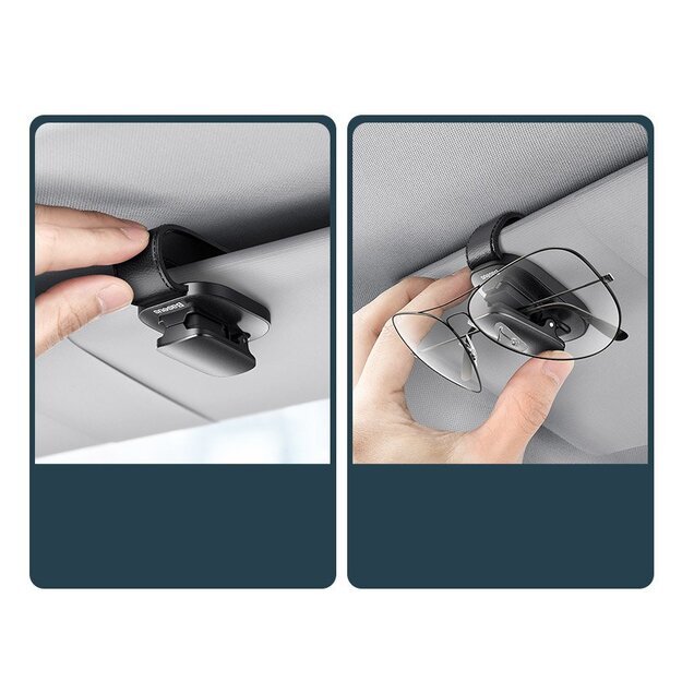 Baseus Car Holder Glasses Clip Silver (ACYJN-B0S) 17
