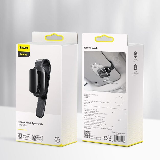 Baseus Car Holder Glasses Clip Silver (ACYJN-B0S) 19