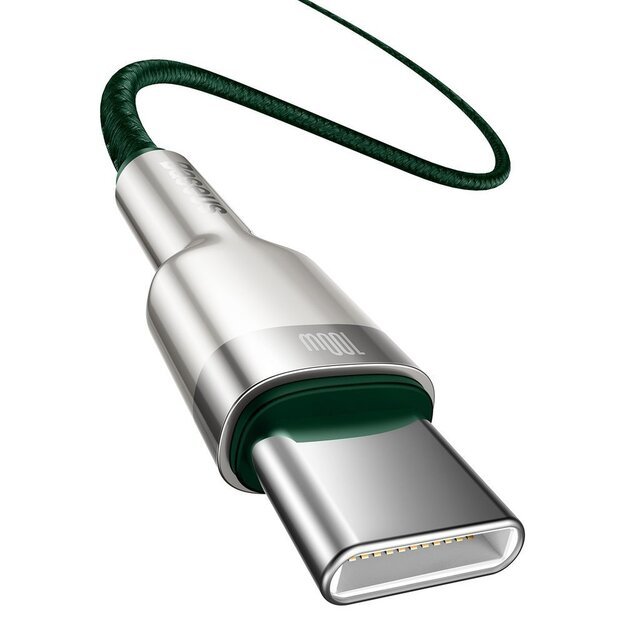 Baseus Cafule Series Metal Data USB-C / USB-C PD QC SCP 100W 5A 2 m cable - green 1