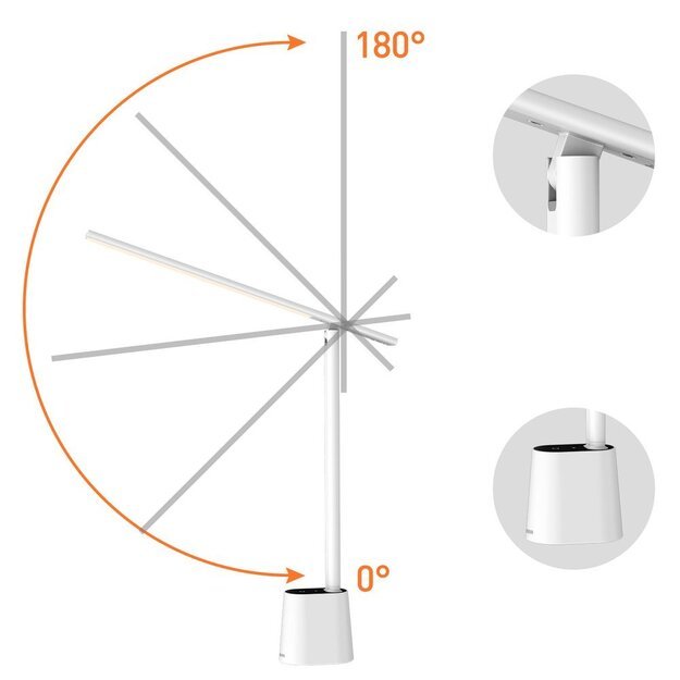Baseus Smart Eye rechargeable folding reading desk LED lamp (Smart Light) white (DGZG-02) 18