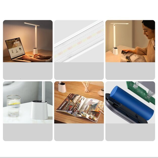 Baseus Smart Eye rechargeable folding reading desk LED lamp (Smart Light) white (DGZG-02) 16