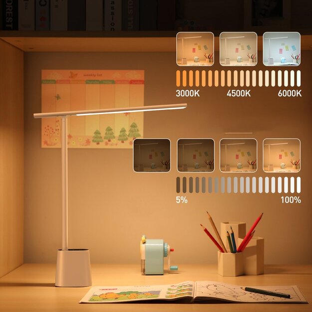 Baseus Smart Eye rechargeable folding reading desk LED lamp (Smart Light) white (DGZG-02) 17