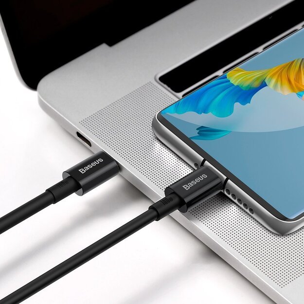 Baseus CATYS-B01 USB-C - USB-C PD QC FCP cable 100W 5A 480Mb/s 1m - black 13