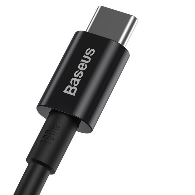 Baseus CATYS-B01 USB-C - USB-C PD QC FCP cable 100W 5A 480Mb/s 1m - black 6
