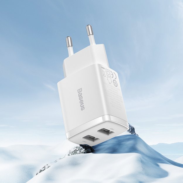Baseus Compact charger 2x USB 10.5W white (CCXJ010202) 9