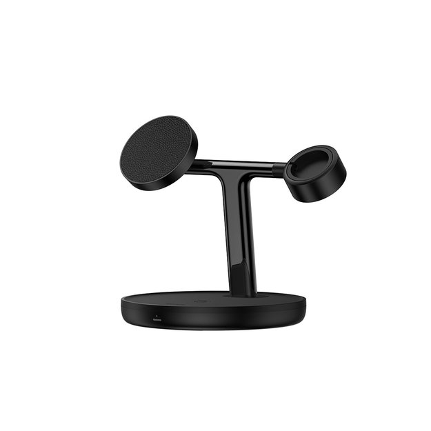 Baseus Swan inductive charger (compatible with MagSafe) stand for iPhone, Apple Watch, AirPods + 1m USB-C cable black (WXTE000101) 11