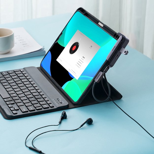 Baseus PadJoy universal 6in1 USB-C USB-C HUB for tablet / smartphone - dark gray 10