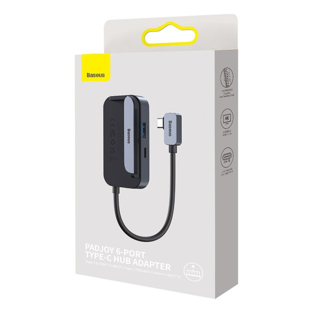 Baseus PadJoy universal 6in1 USB-C USB-C HUB for tablet / smartphone - dark gray 4