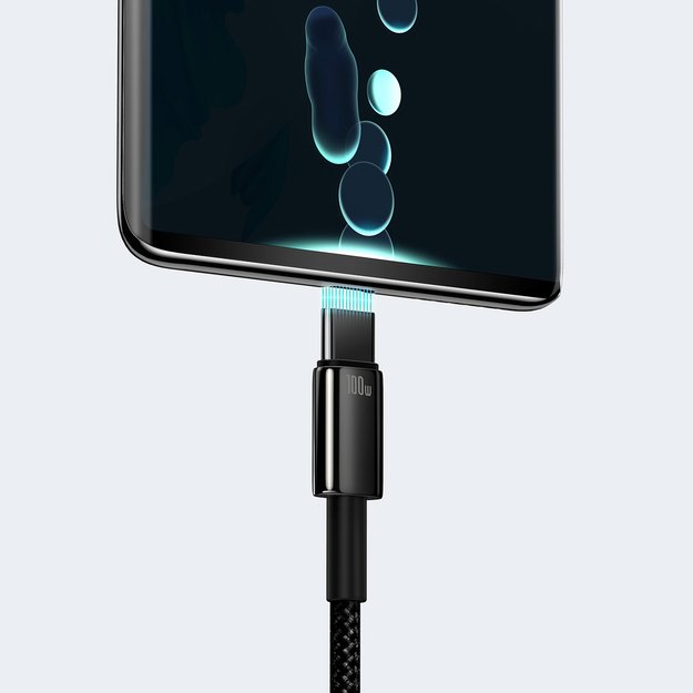 Baseus Tungsten Gold cable USB-A - USB-C 480Mb/s 100W 2m black (CAWJ000101) 10