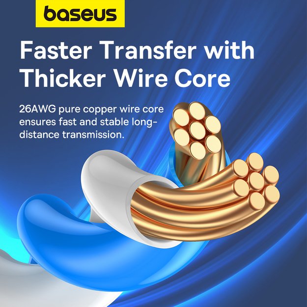 Baseus High Speed ​​Cat 5 RJ-45 1000Mb/s Ethernet cable 8m round - black 12