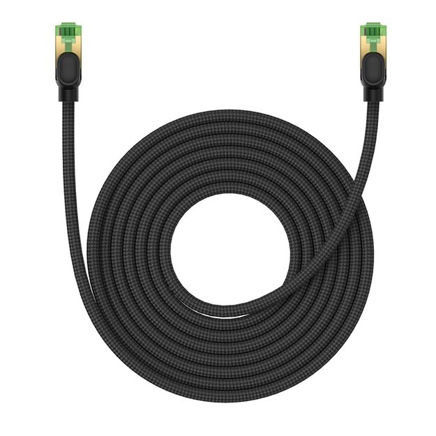 Baseus fast RJ45 cat. network cable. 8 40Gbps 8m braided black 1